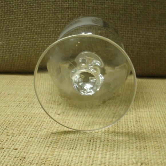 Vintage Libbey Silver Leaf Goblet Stemmed Glass - Picture 13 of 16